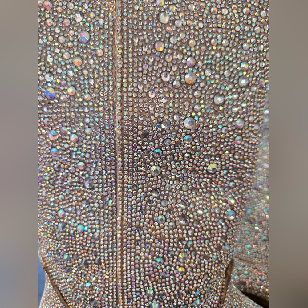 Madden Girl Redford Crystal Embellished Sequin Cowgirl Western Boots Size 8.5 - Picture 9 of 12